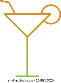 Unique Cocktail Vector Line Icon