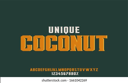 unique coconut, a really unique vintage display typeface. retro font collection