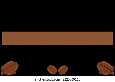 Unique coffee bean background vector design in brown color.