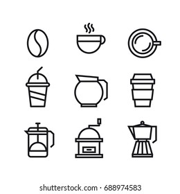 Unique coffee and drink symbol or icon design template.