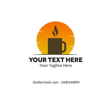 unique coffee simple logo creative design in flat style with color . coffee logo creative design for identity and business