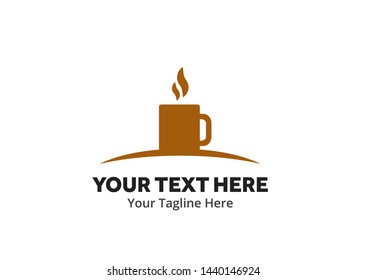 unique coffee simple logo creative design in flat style with color . coffee logo creative design for identity and business