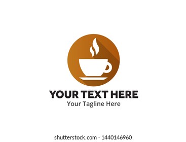 unique coffee simple logo creative design in flat style with color . coffee logo creative design for identity and business