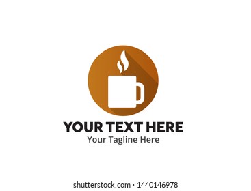 unique coffee simple logo creative design in flat style with color . coffee logo creative design for identity and business