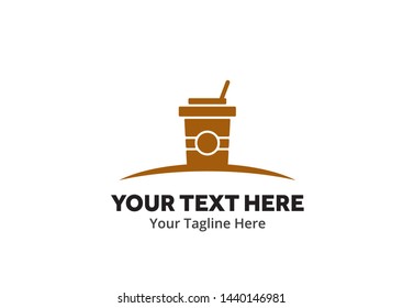 unique coffee simple logo creative design in flat style with color . coffee logo creative design for identity and business