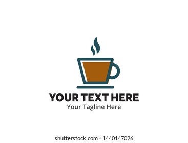 unique coffee simple logo creative design in flat style with color . coffee logo creative design for identity and business