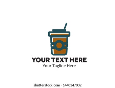 unique coffee simple logo creative design in flat style with color . coffee logo creative design for identity and business