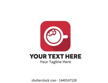 unique coffee simple logo creative design in flat style with color . coffee logo creative design for identity and business