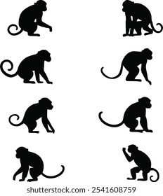 Unique Collection Of Monkey Silhouette