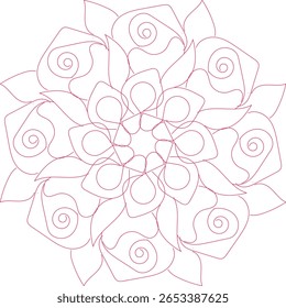 Unique color mandala for background