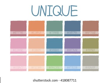 Unique Color Tone with Code Vector Illustration