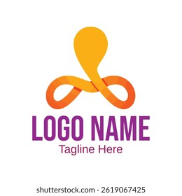 Unique color transitions. people logo template. vector.