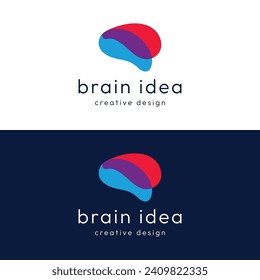 unique colorful brain logo design with creative ideas.