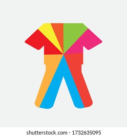 unique colorful childish clothes icon. vector design