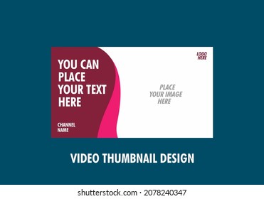 Unique and colorful graphic of video thumbnail design