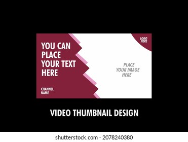 Unique and colorful graphic of video thumbnail design