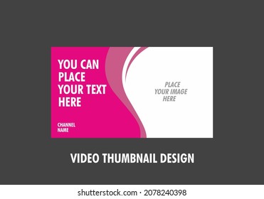 Unique and colorful graphic of video thumbnail design