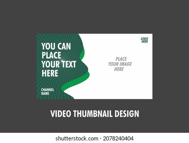 Unique and colorful graphic of video thumbnail design