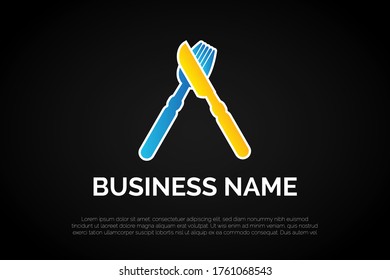 Unique Colorful Letter A incorporated into spoon and knife icon for Restaurant Initial Letter Logo For Your Company Name, Alphabet Logo Template Ready For Use, Modern Initial Logo