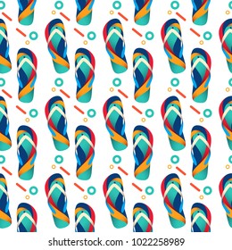 unique colorful sandals in a simple pattern
