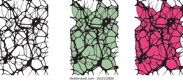 Unique colorfull net illustration, vector