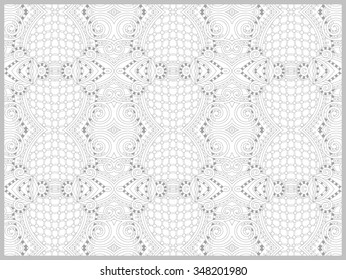 unique coloring book page for adults - flower paisley design, joy to older children and adult colorists, who like line art and creation, vector illustration