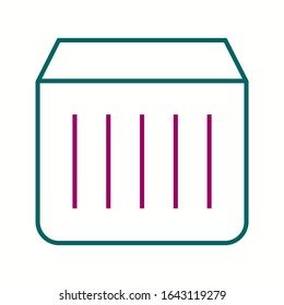 Unique Colors Box Vector Line Icon