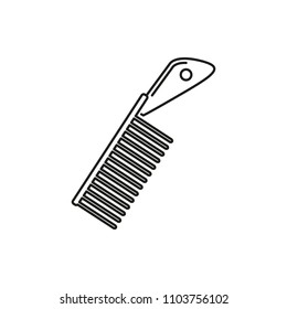 Unique Comb Thin Line Icon Illustration Design