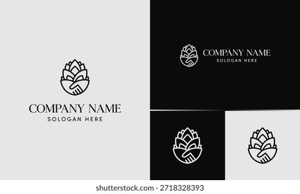 Combinação única de natureza e logotipo de parceria
