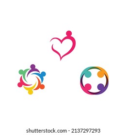 Diseño único de iconos comunitarios, de red y sociales