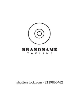 einzigartiges Logo auf einer CD-ROM, Design-Vorlage schwarz, moderne einzelne Vektorgrafik