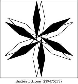 unique compass rose icon design