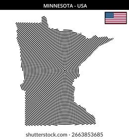 Unique concentric circular map representing Minnesota