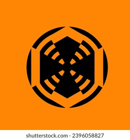 Unique concept atom logo design. Illustration of atom logo with wifi signal.