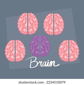 unique concept brains group icons
