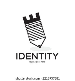 A unique concept with a combination of pencil with castle. 
Suitable for Stationary and other related businesses  