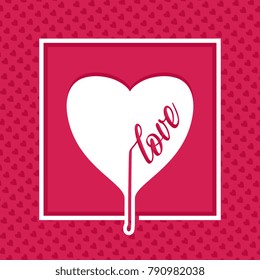 unique concept of love. Valentine card or poster.