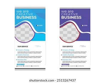 Unique Concept Roll-up Banner Design and vector file