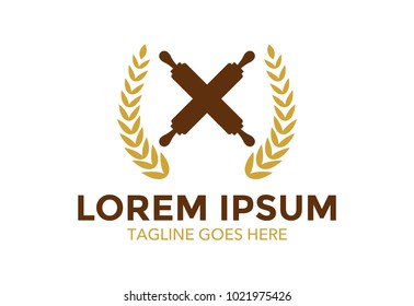 unique conceptual bakery logo. vector illustration. icon. cake