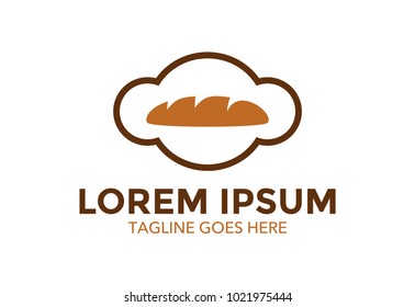unique conceptual bakery logo. vector illustration. icon. cake