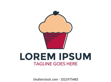 unique conceptual bakery logo. vector illustration. icon. cake