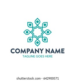 Unique, conceptual spa logo template