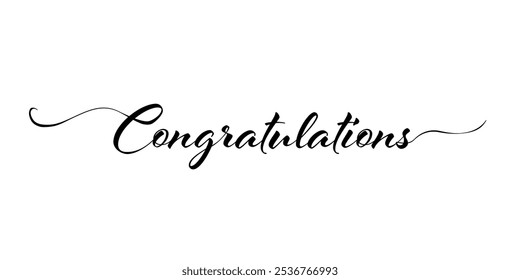 Unique congratulations handwritten text vector banner