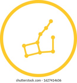 Unique Constellation Vector Glyph Icon