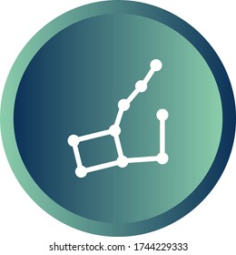 Icono de glifo vector de constelación único