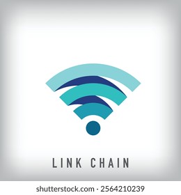 Unique continuous wifi logo. access connection concept template design.