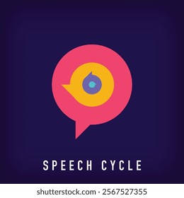 Unique conversation loop logo design. chat, discussion and consultation for company