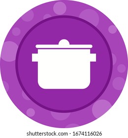 Icono de glifo vector de olla de cocina único