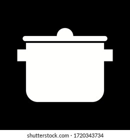 Unique Cooking Pot Vector Glyph Icon