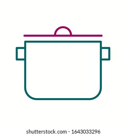 Unique Cooking Pot Vector Line Icon